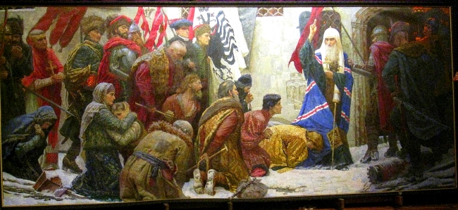 Патриарх Гермоген во время завоевания поляками земли Русской